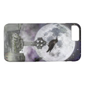 Pleine lune Corbeau Celtic coque iphone (Dos (Horizontal))