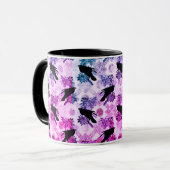 Pleine lune Corbeau sur toute la Motif de café Mug (Devant gauche)