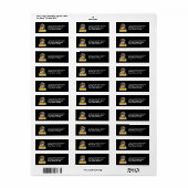 Pleine lune, crâne et Citrouille bleu à Étiquettes (Feuille entière)