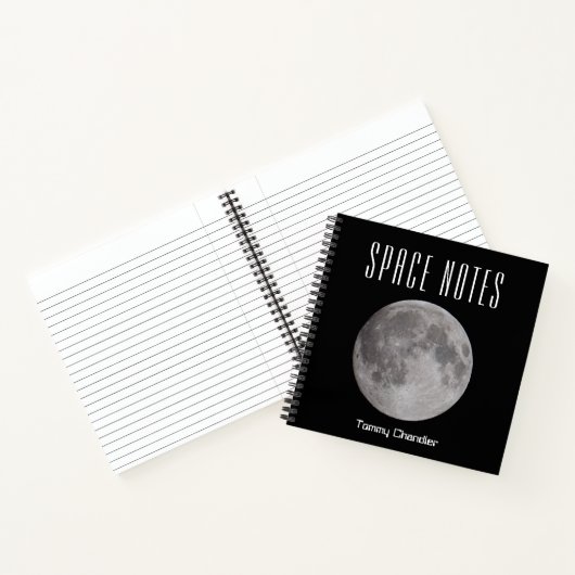 Pleine lune dans le Carnet de thème spatial avec n (Intérieur)