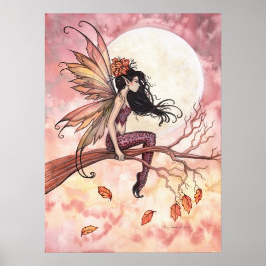 Pleine lune en Automne Poster de la Fée (Devant)