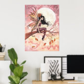 Pleine lune en Automne Poster de la Fée (Bureau à domicile)
