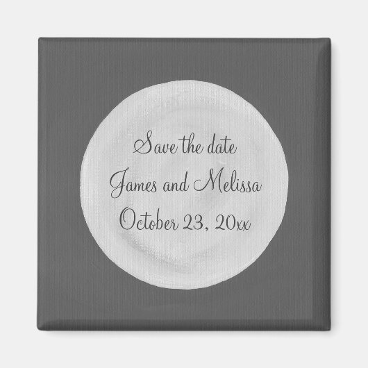 Pleine lune Enregistrer la date Mariage Magnets (Devant)