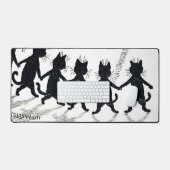 Pleine lune et chats, Louis Wain (Clavier et souris)