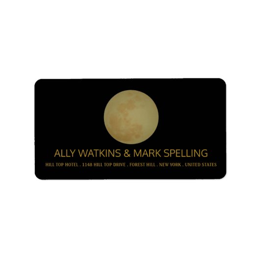 Pleine lune, Étiquette du parti Halloween (Devant)