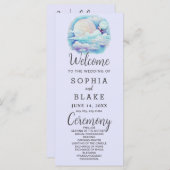 Pleine lune Étoiles célestes Lavande Programme de  (Devant / Derrière)