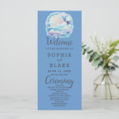 Pleine lune Étoiles célestes Programme de mariage  (Debout devant)