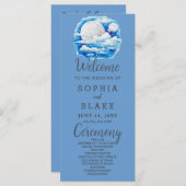 Pleine lune Étoiles célestes Programme de mariage  (Devant / Derrière)