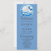 Pleine lune Étoiles célestes Programme de mariage (Devant)