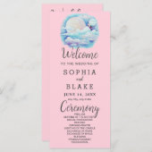 Pleine lune Étoiles célestes Programme de mariage (Devant / Derrière)