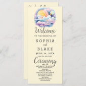 Pleine lune Étoiles célestes Programme de mariage (Devant / Derrière)