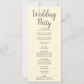 Pleine lune Étoiles célestes Programme de mariage (Dos)