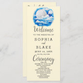 Pleine lune Étoiles célestes Programme de mariage (Devant / Derrière)