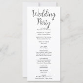 Pleine lune Étoiles célestes Programme de mariage (Dos)