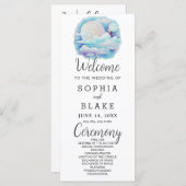 Pleine lune Étoiles célestes Programme de mariage (Devant / Derrière)