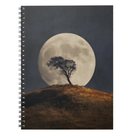 Pleine lune Golden Hill Tree Carnet (Devant)