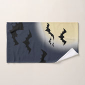 Pleine lune Halloween avec chauves-souris (Serviette à main)