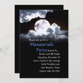 Pleine lune Masquerade Party Invitation (Devant / Derrière)
