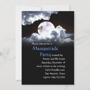 Pleine lune Masquerade Party Invitation