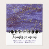 Pleine lune Merci aquarelle Lunaire (Outside Unfolded)