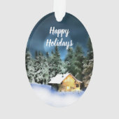 Pleine lune Rustic Log Cabine (dos)