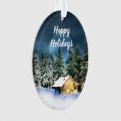 Pleine lune Rustic Log Cabine (devant)