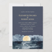 Pleine lune sur le lac Faire-part de mariage (Devant)