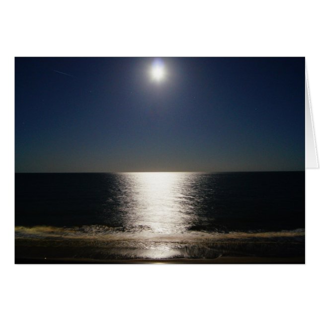 Pleine lune sur l'océan (Devant Horizontal)