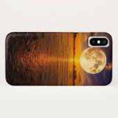 Pleine lune sur Tranquil Lake Coque mobile (Dos (Horizontal))
