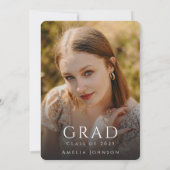 Pleine photo Moderne Graduation Party Invitation (Dos)