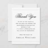 Pleine photo sympathie deuil merci (Dos)