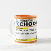 PLEINEMENT ÉDITABLE Prescription Chocolat Mug (Devant gauche)