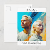 Plejaden Buitenaardse Buitenaardse Ras Briefkaart (Voorkant / Achterkant)