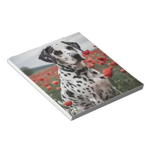 **"Plekken van vreugde: Dalmatiër in een rood papa Notitieblok