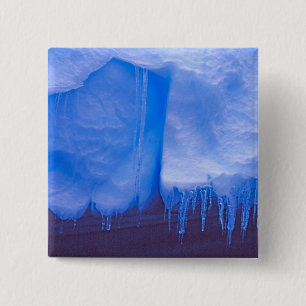 Pleneau IJskerkhof, Antarctica: Blauw Vierkante Button 5,1 Cm