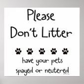 Plese Don't Litter 2 Poster (Voorkant)