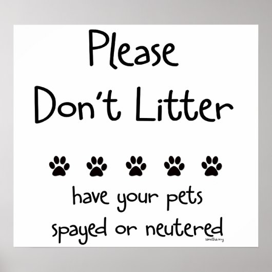 Plese Don't Litter 2 Poster (Voorkant)