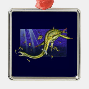 Plesiosaur Premium Square Ornament