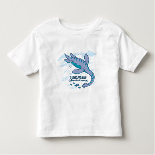 Plesiosaurus blauw zee dinosaurus peuter t-shirt
