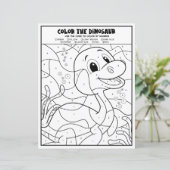 Plesiosaurus Dinosaur Coloration Page par nombre (Debout devant)