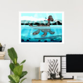 Plesiosaurus Dinosaurus Schilderij Poster (Thuiskantoor)