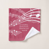 PLEURER L'ÉTERNEL Notes de musique Branché MAGENTA (Gant de toilette)