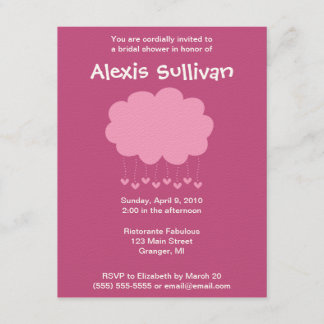 Pleuvoir des invitations de Fête de la mariée de