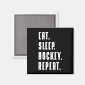 Plezier Eet Slaap Hockey Herhaal Plezier Graphic v Magneet (Voorkant / Achterkant)