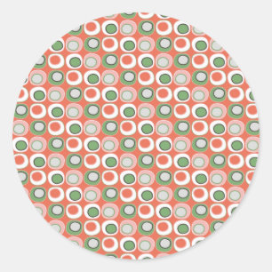 Plezier en Groene Polka Dot Bubbles Patroon Ronde Sticker