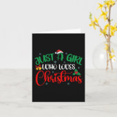 Plezier Gewoon een meisje die houdt van Kerstmis M Kaart (Gele Bloem)