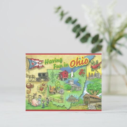  plezier hebben in Ohio Briefkaart (Staand voorkant)