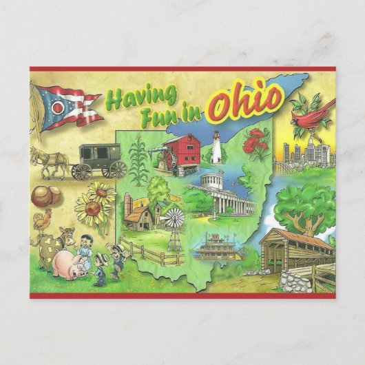  plezier hebben in Ohio Briefkaart (Voorkant)