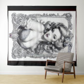 Plezier is mijn middelste naam AI Concept Art van  Wandkleed (In Situ (horizontaal))