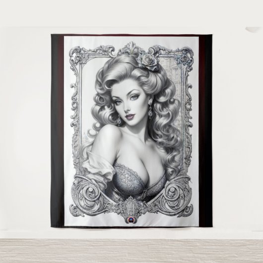 Plezier is mijn middelste naam AI Concept Art van  Wandkleed (Voorkant)